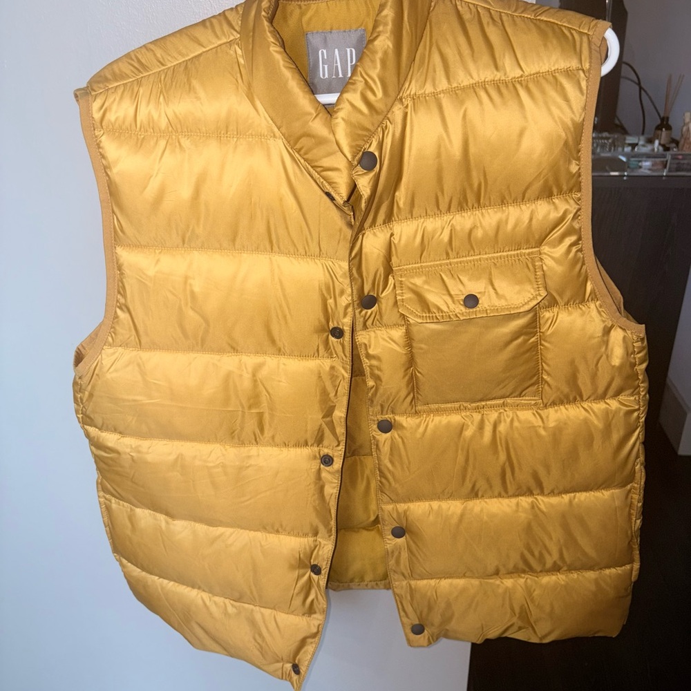 GAP Mustard Yellow Puffer Vest